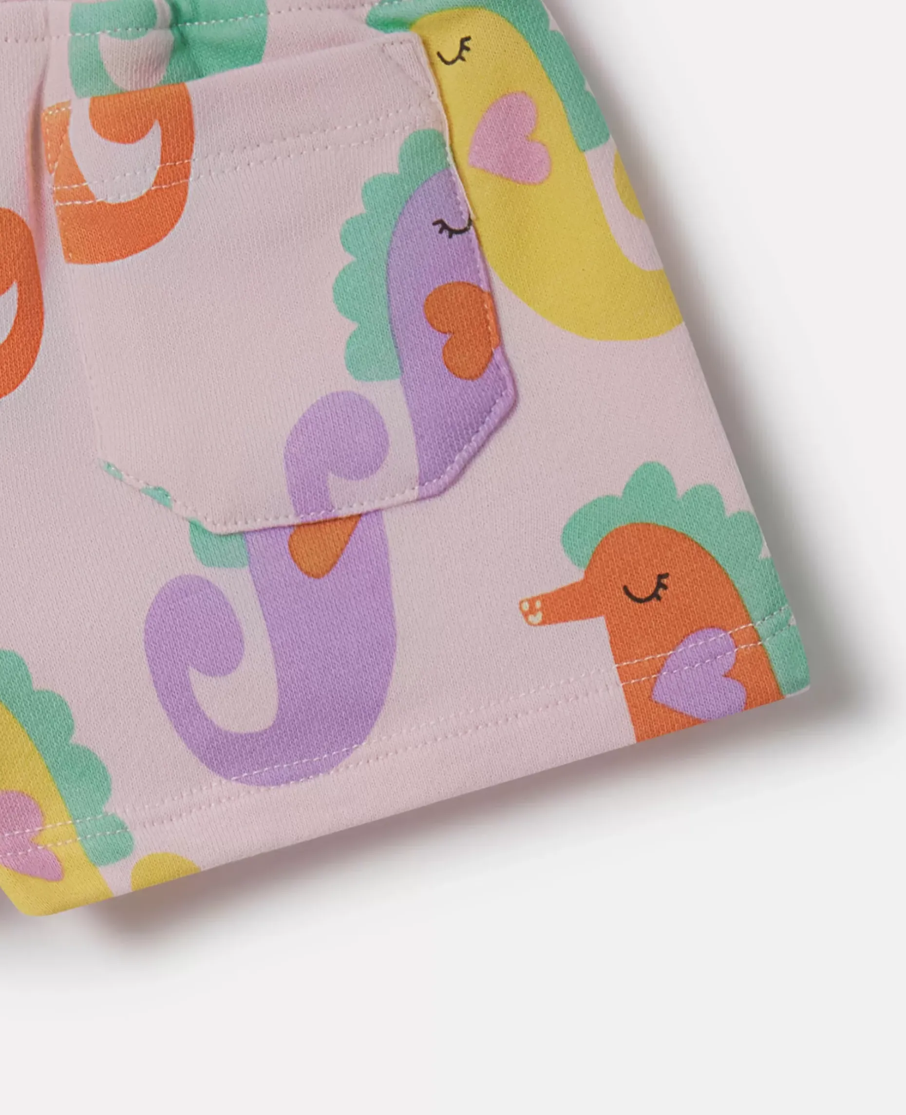 Seahorse Print Shorts