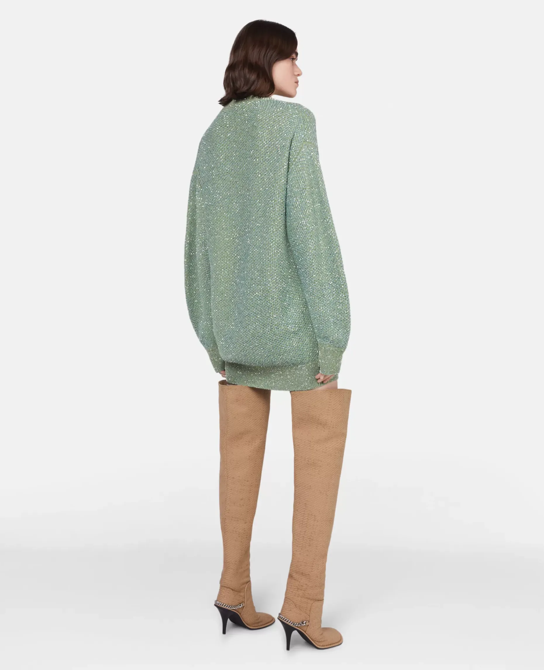 Sequin Cape Jumper Dress