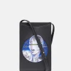Sexy Robot Graphic Grained-Texture Shoulder Bag