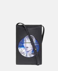 Sexy Robot Graphic Grained-Texture Shoulder Bag