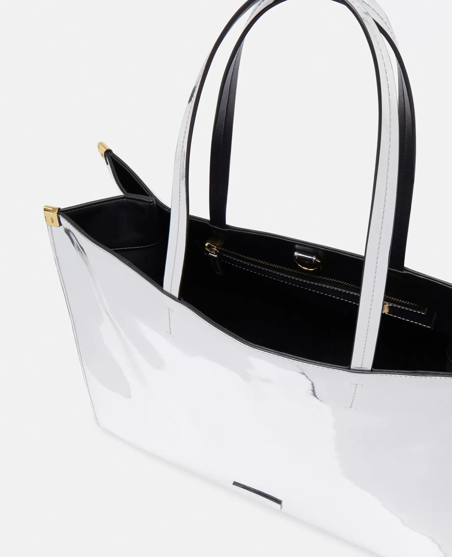 Sexy Robot Graphic Mirrored Chrome-Effect Tote Bag