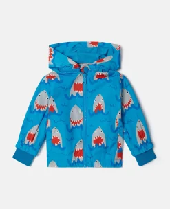Shark Print Hooded Jacket