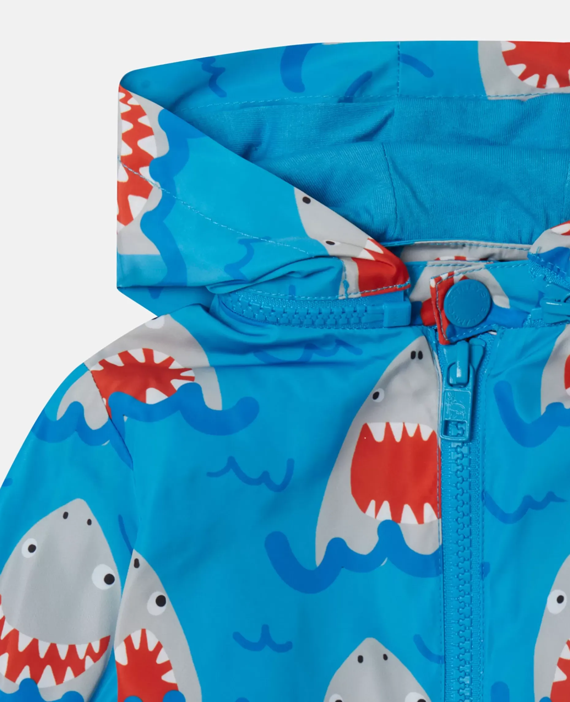 Shark Print Hooded Jacket