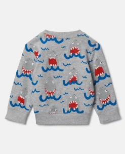 Shark Print Sweatshirt