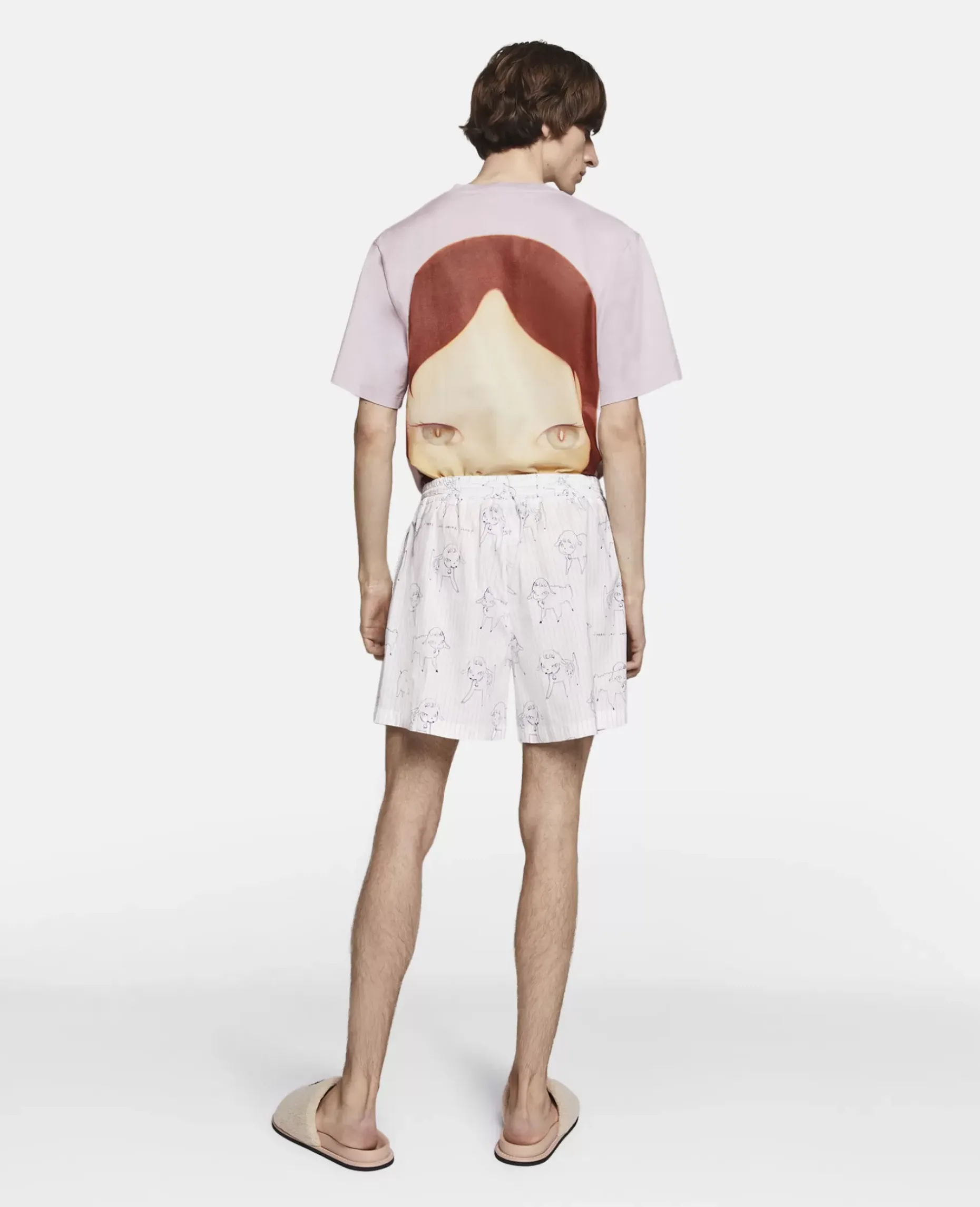Sheep Can Never Sleep Print Shorts