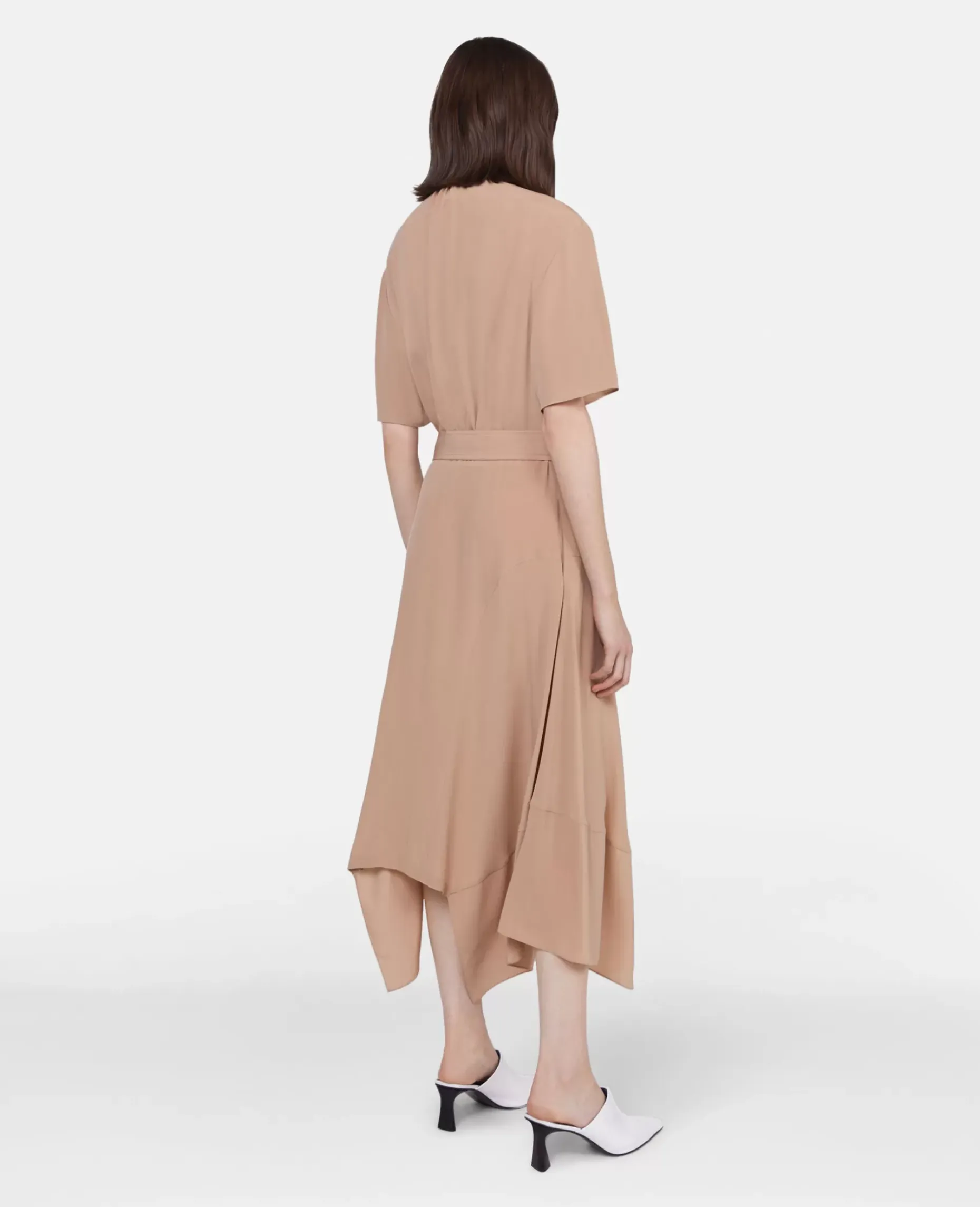 Silk Crepe De Chine Shirt Dress
