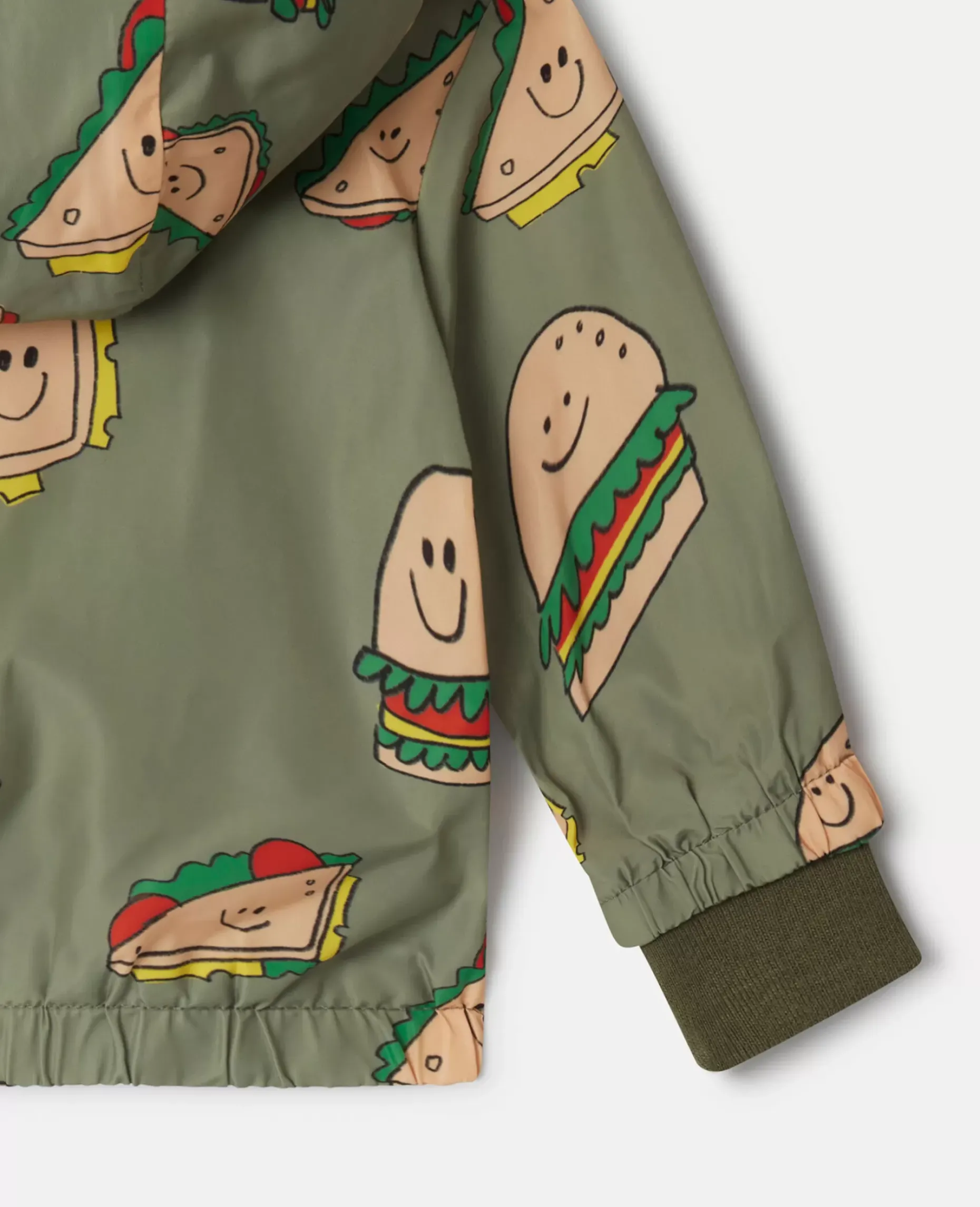 Silly Sandwich Print Hooded Jacket