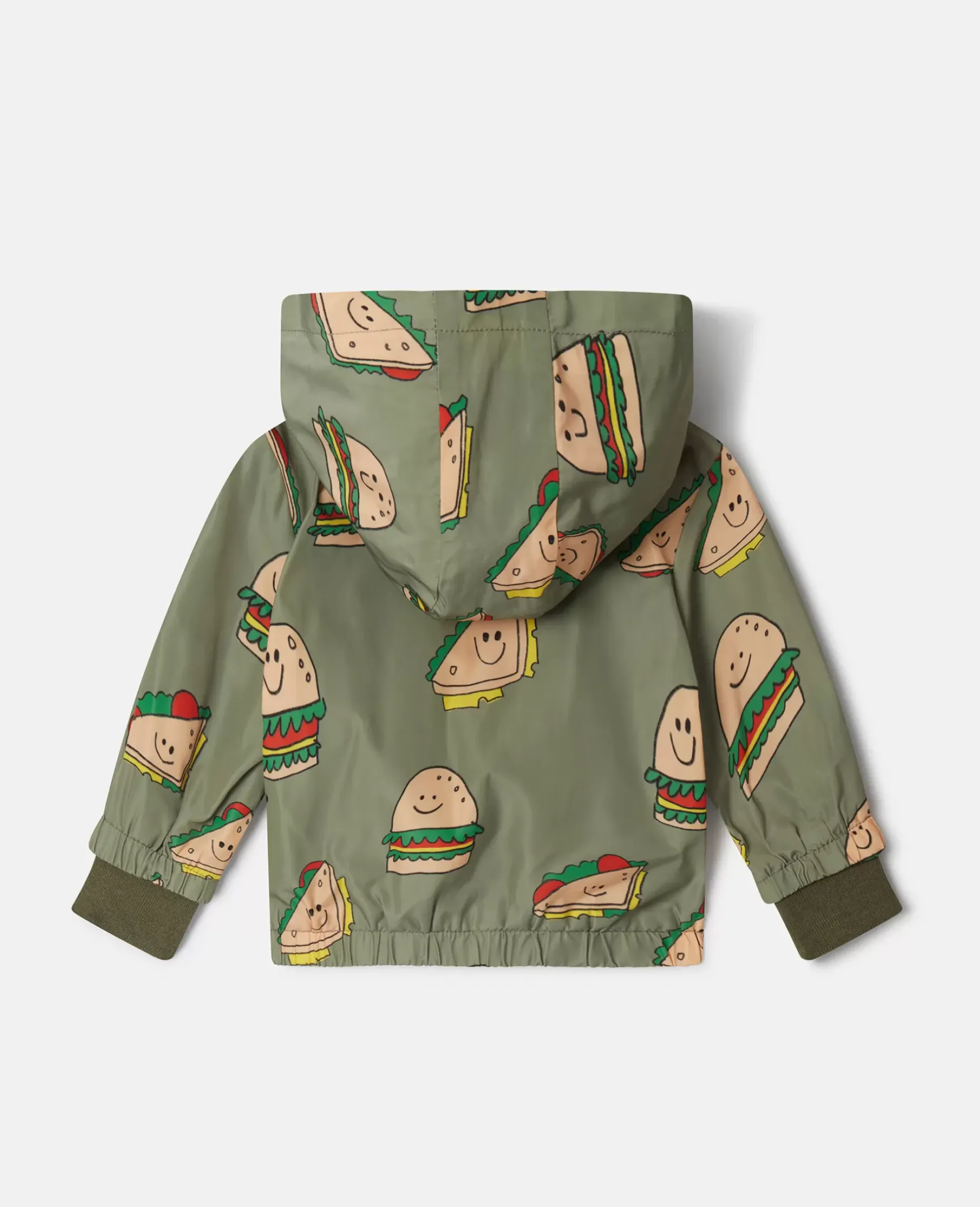 Silly Sandwich Print Hooded Jacket
