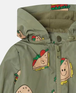 Silly Sandwich Print Hooded Jacket
