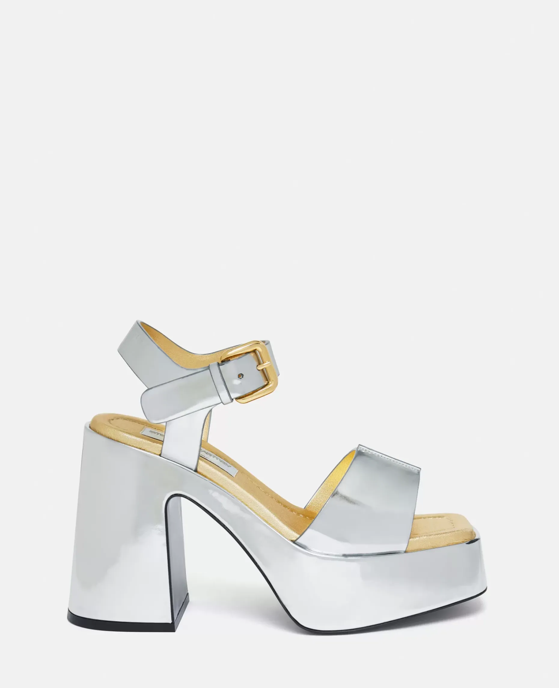 Skyla Double-Chromatic Mirrored Platform Sandals