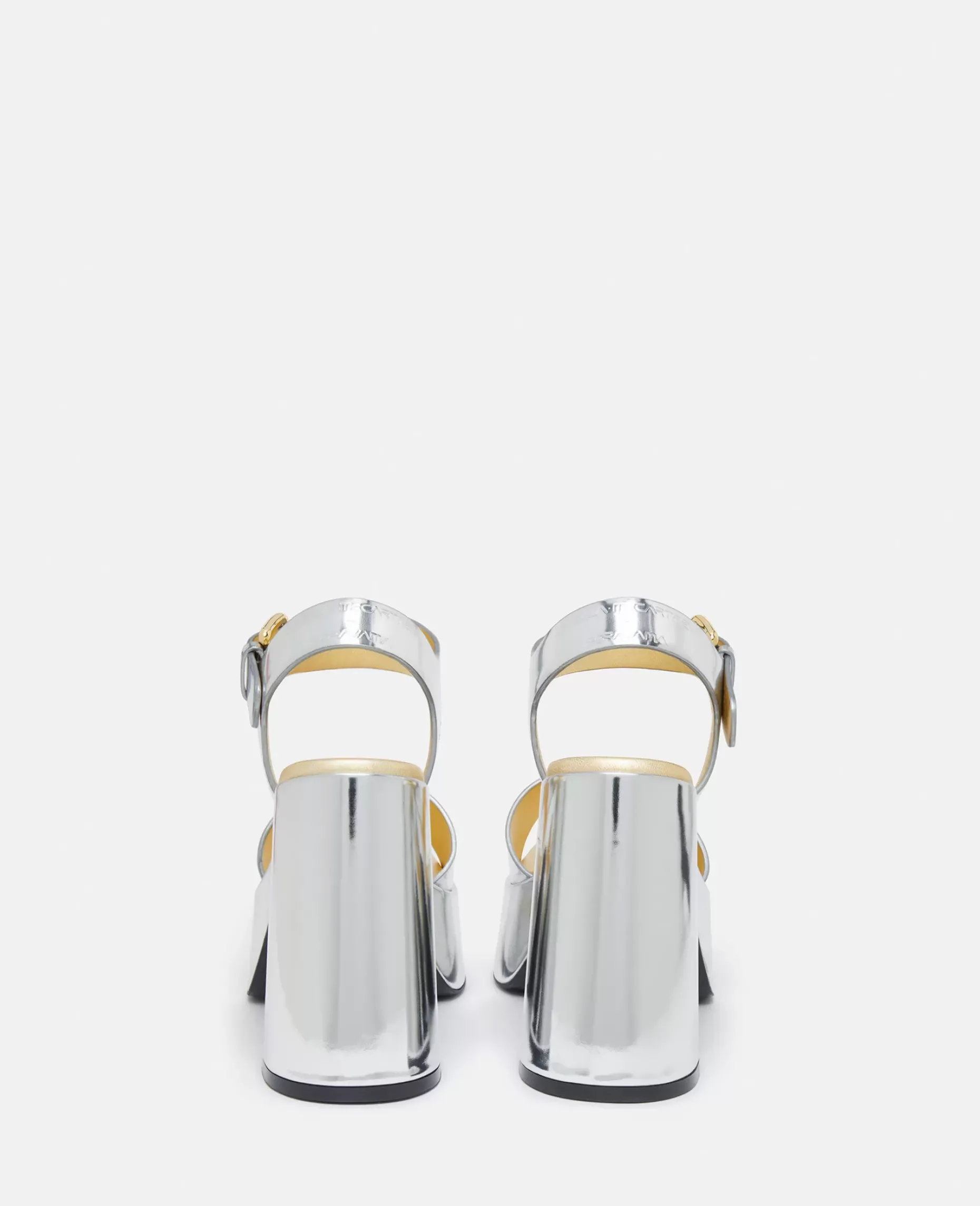 Skyla Double-Chromatic Mirrored Platform Sandals