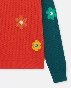 Smiley Flower Crochet Jumper