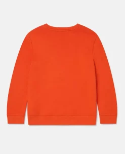 Smiling Flower Motif Sweatshirt