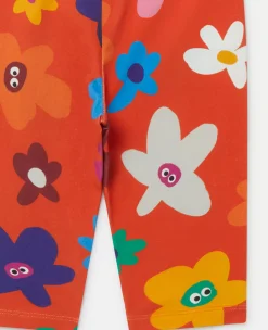 Smiling Flower Print Leggings
