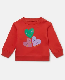 Smiling Heart Motif Sweatshirt