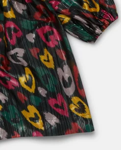 Smudged Heart Print Dress
