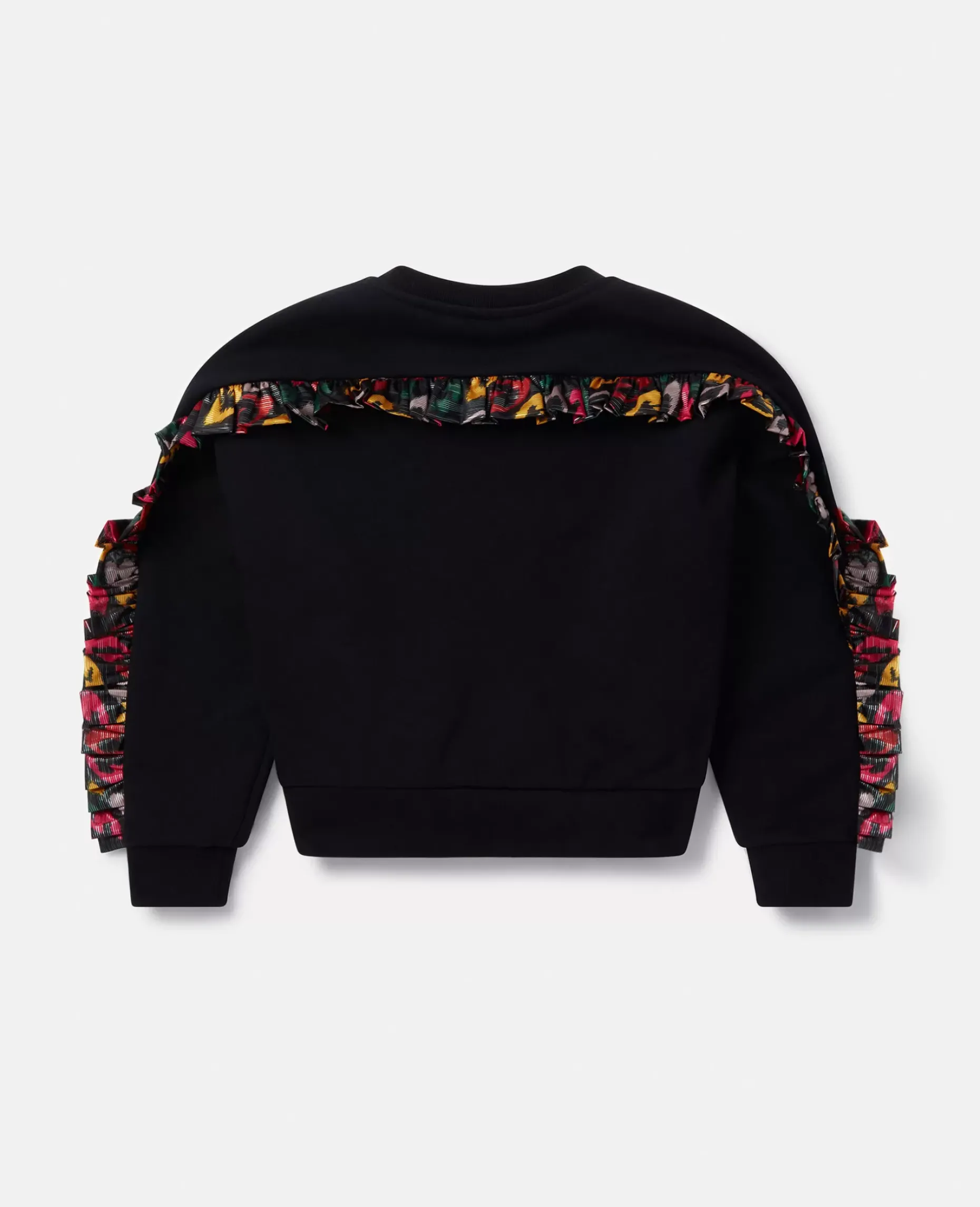 Smudged Heart Print Fringed Sweatshirt