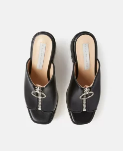Sneak-Elyse Zip Slide Wedge Sandals