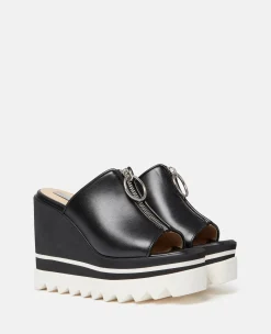 Sneak-Elyse Zip Slide Wedge Sandals