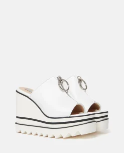 Sneak-Elyse Zip Slide Wedge Sandals