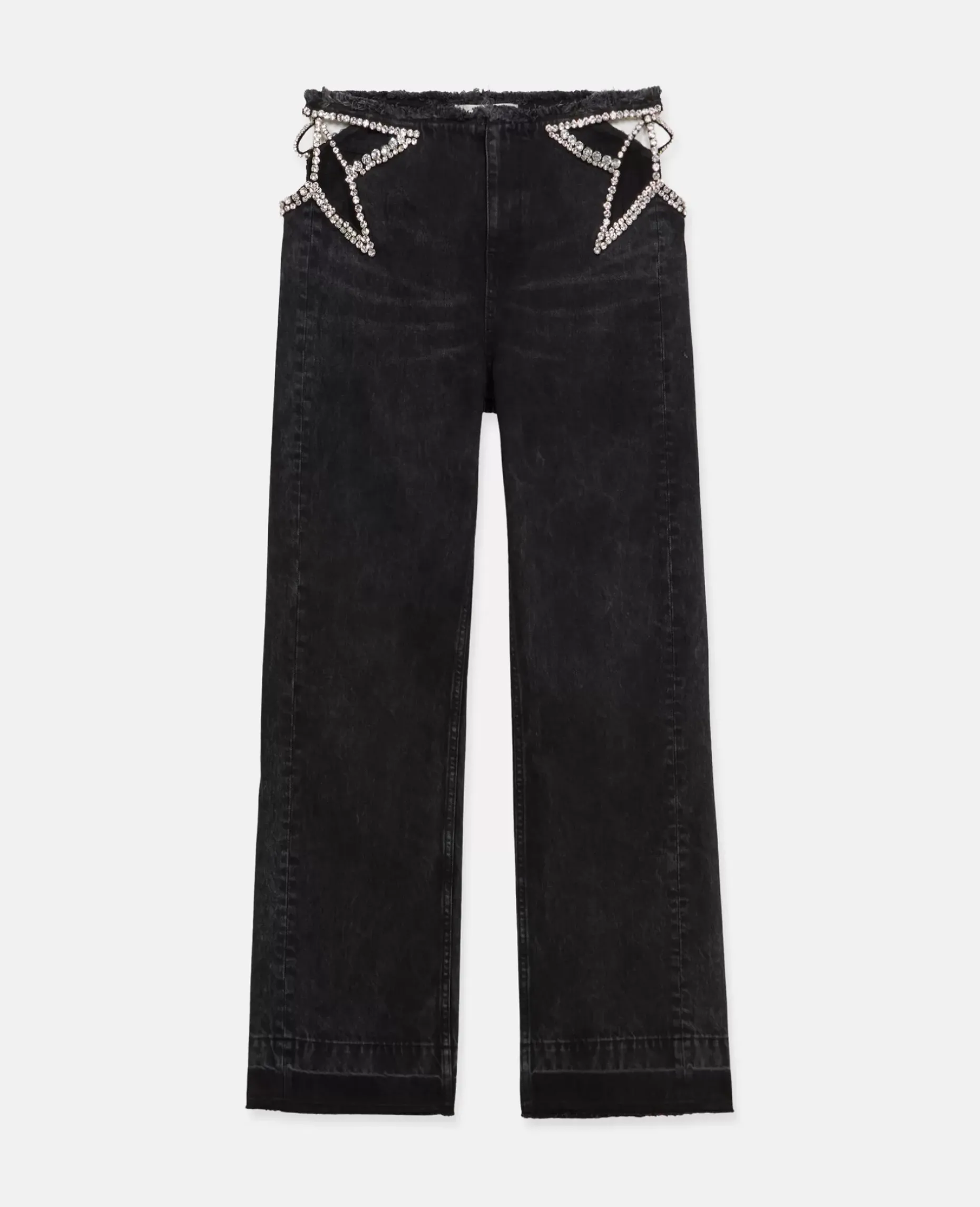 Star Cut-Out Low-Rise Jeans