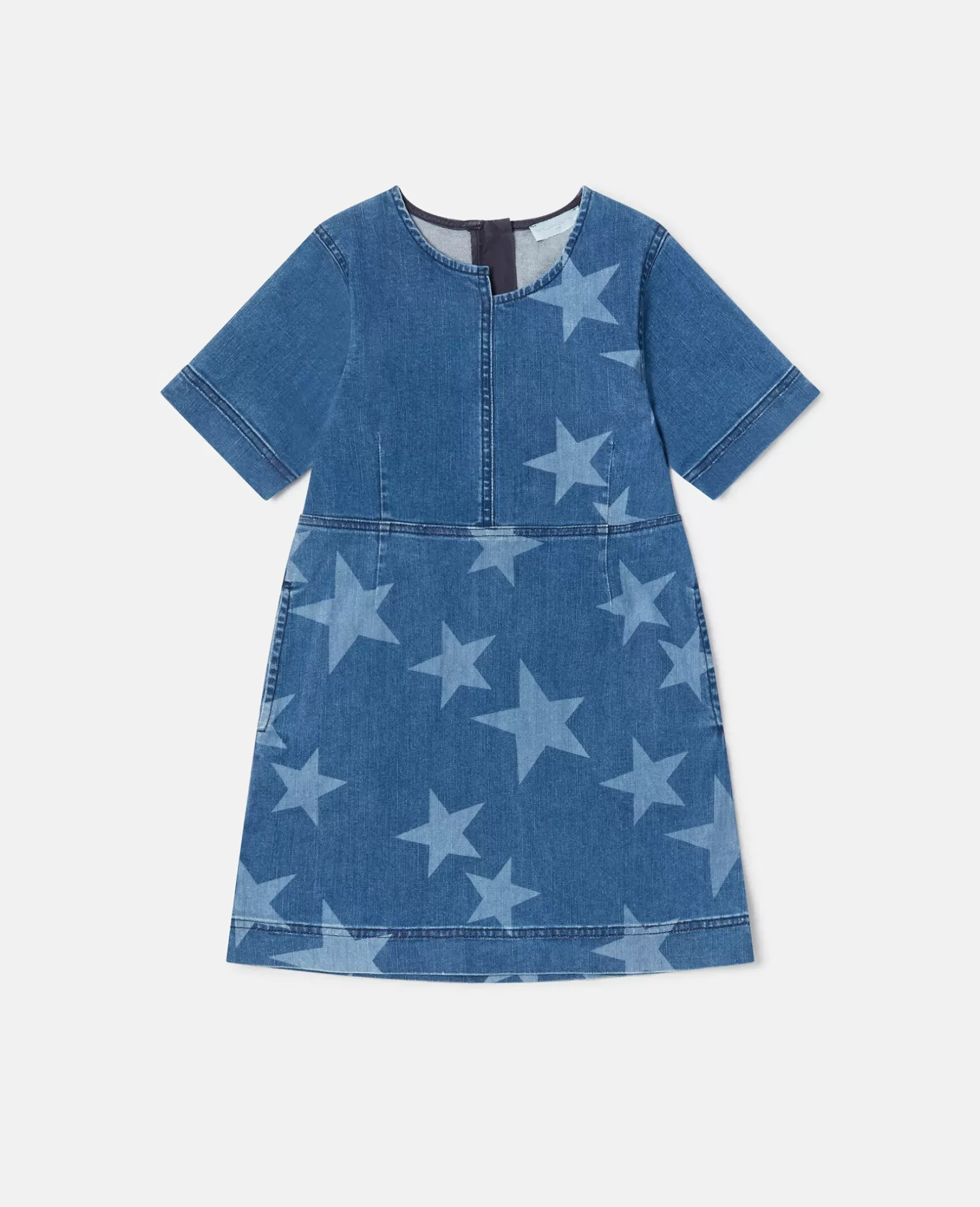 Star Print Denim Dress