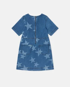 Star Print Denim Dress