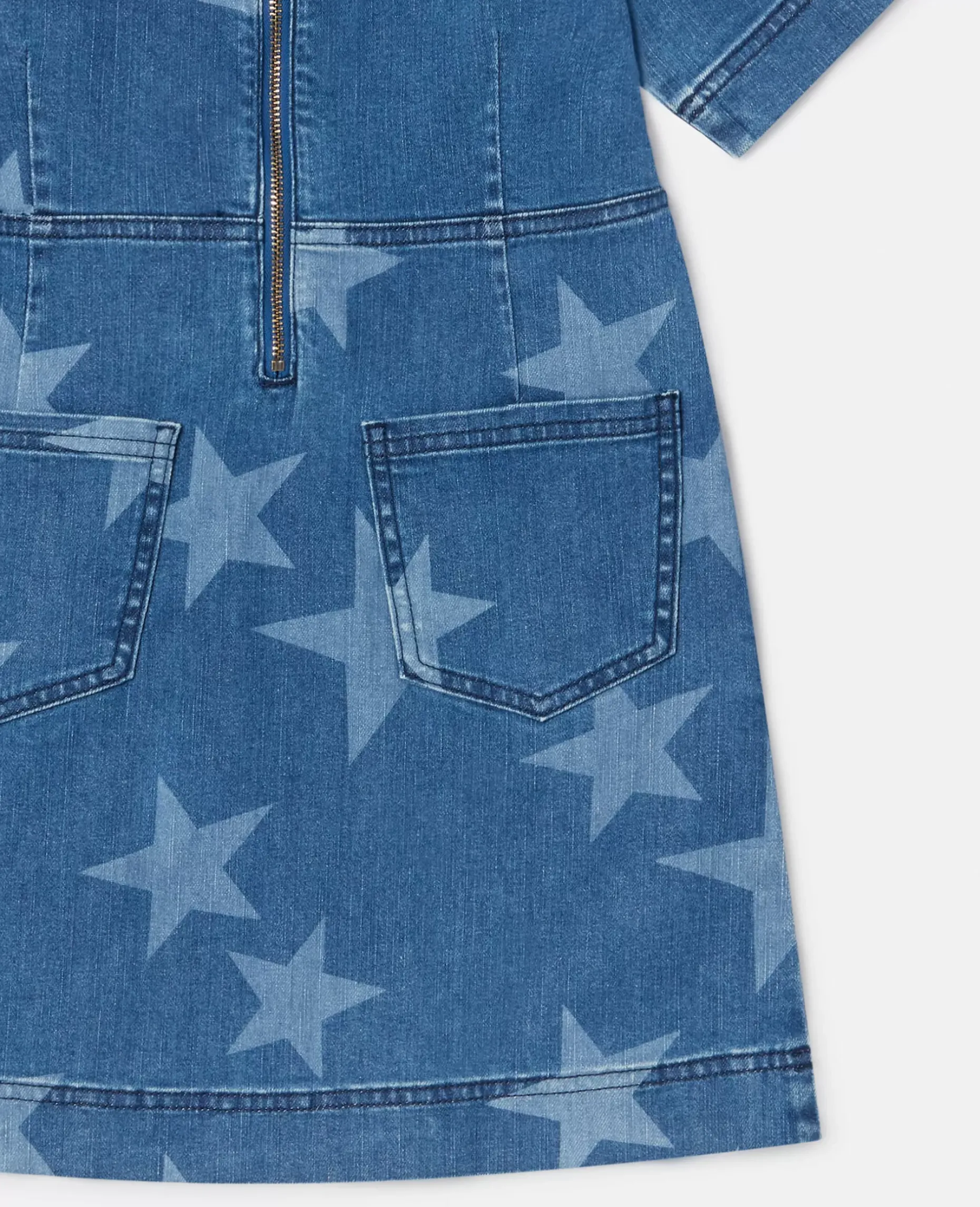 Star Print Denim Dress