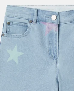 Stella Star Print Denim Shorts