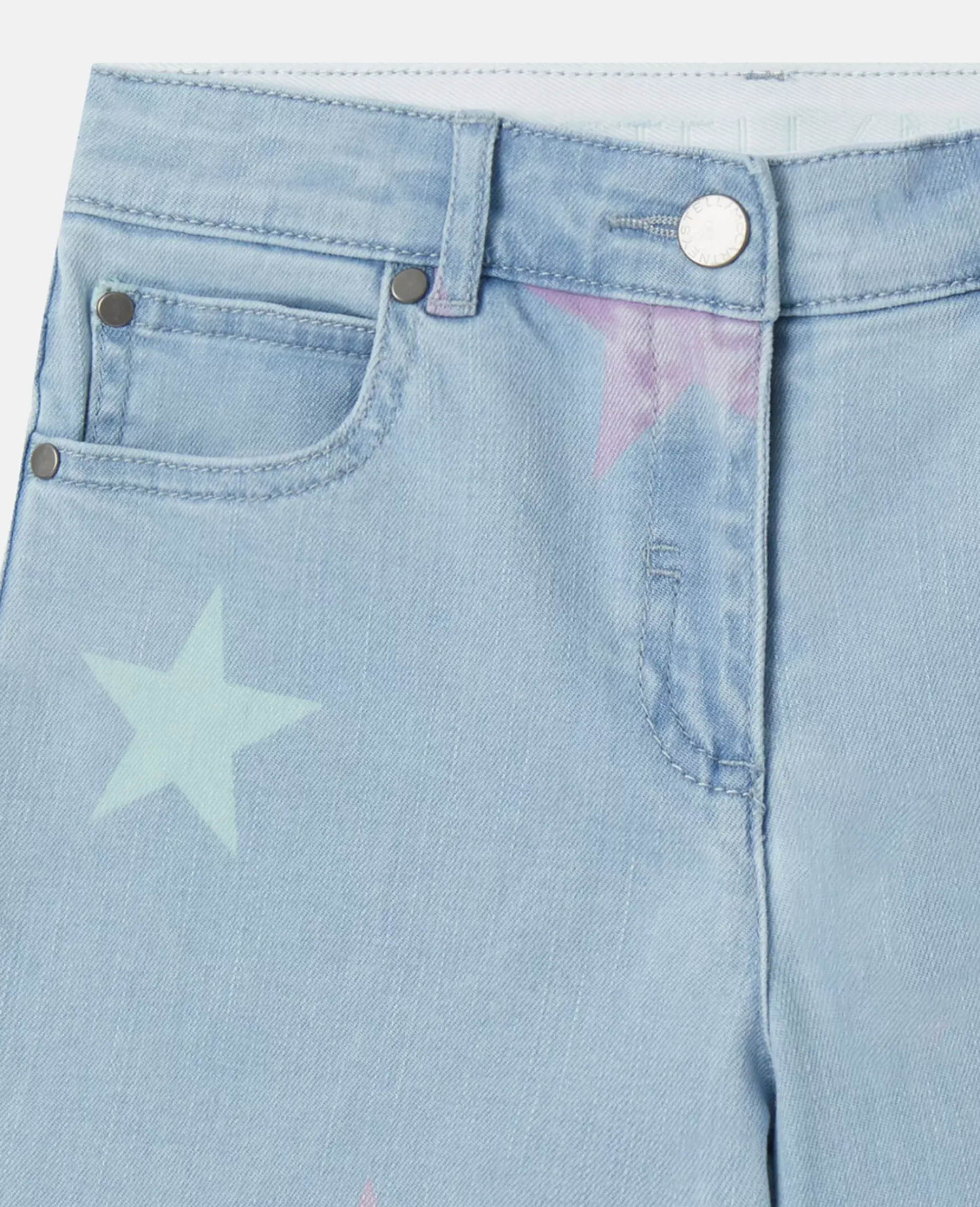 Stella Star Print Denim Shorts