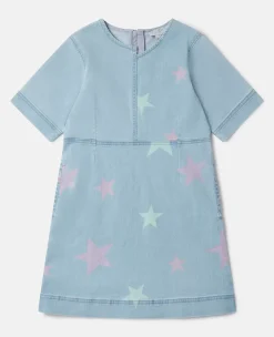 Stella Star Print Denim T-Shirt Dress