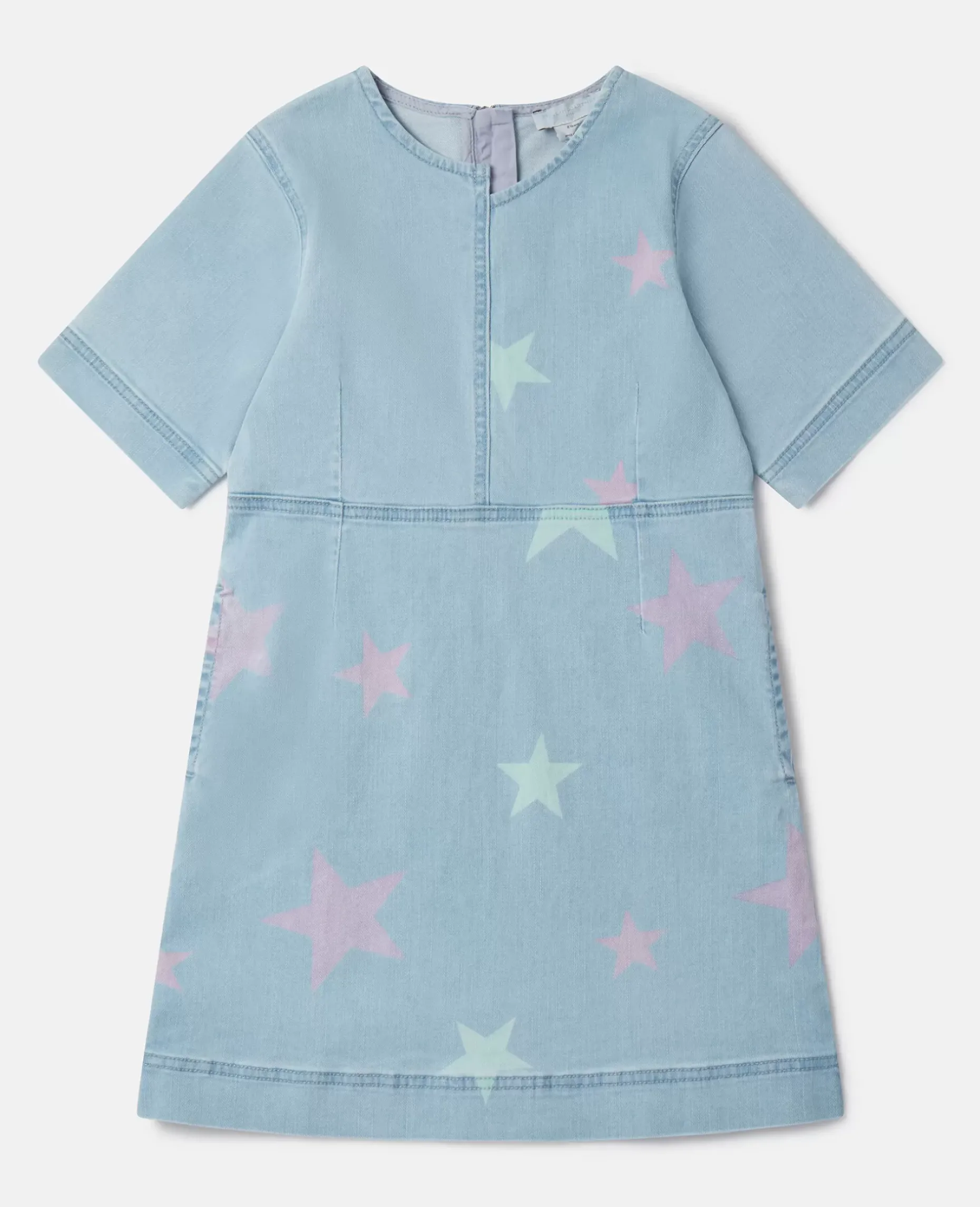 Stella Star Print Denim T-Shirt Dress
