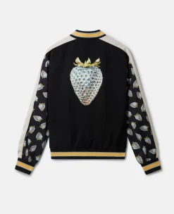 Strawberry-Print Heritage-Inspired Souvenir Jacket