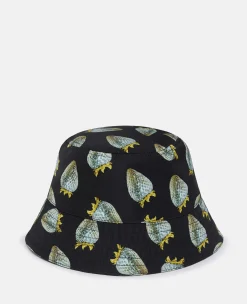 Strawberry-Print Regenerated Nylon Bucket Hat