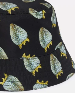 Strawberry-Print Regenerated Nylon Bucket Hat