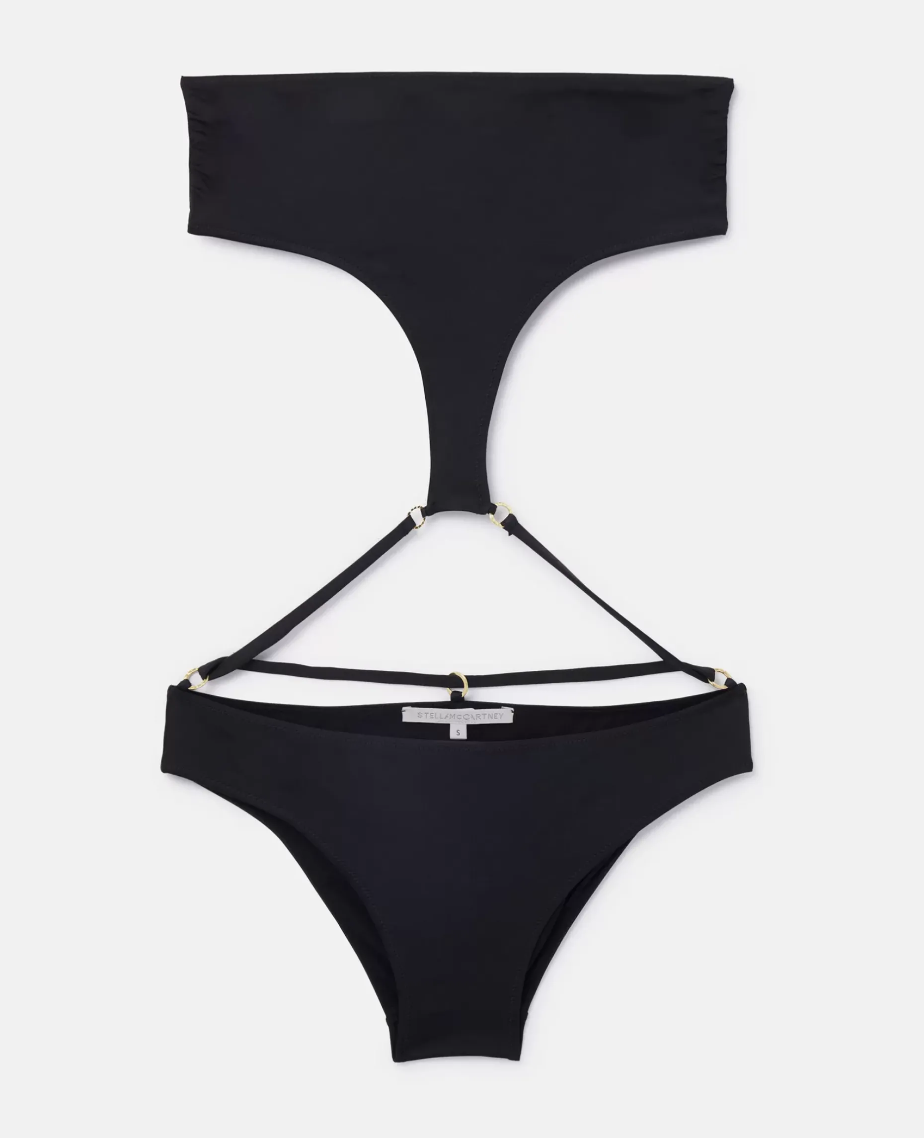 String Bandeau Cut-Out Swimsuit