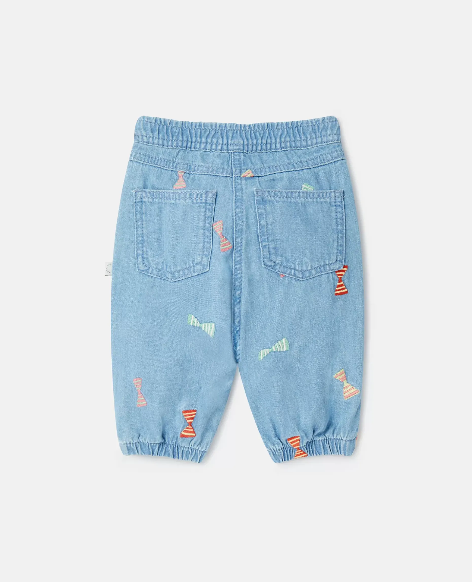 Striped Bow Print Baby Jeans