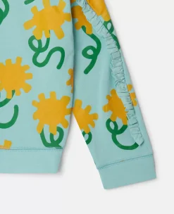 Sunflower Print Sweatshirt