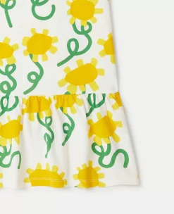 Sunflower Print T-Shirt Dress