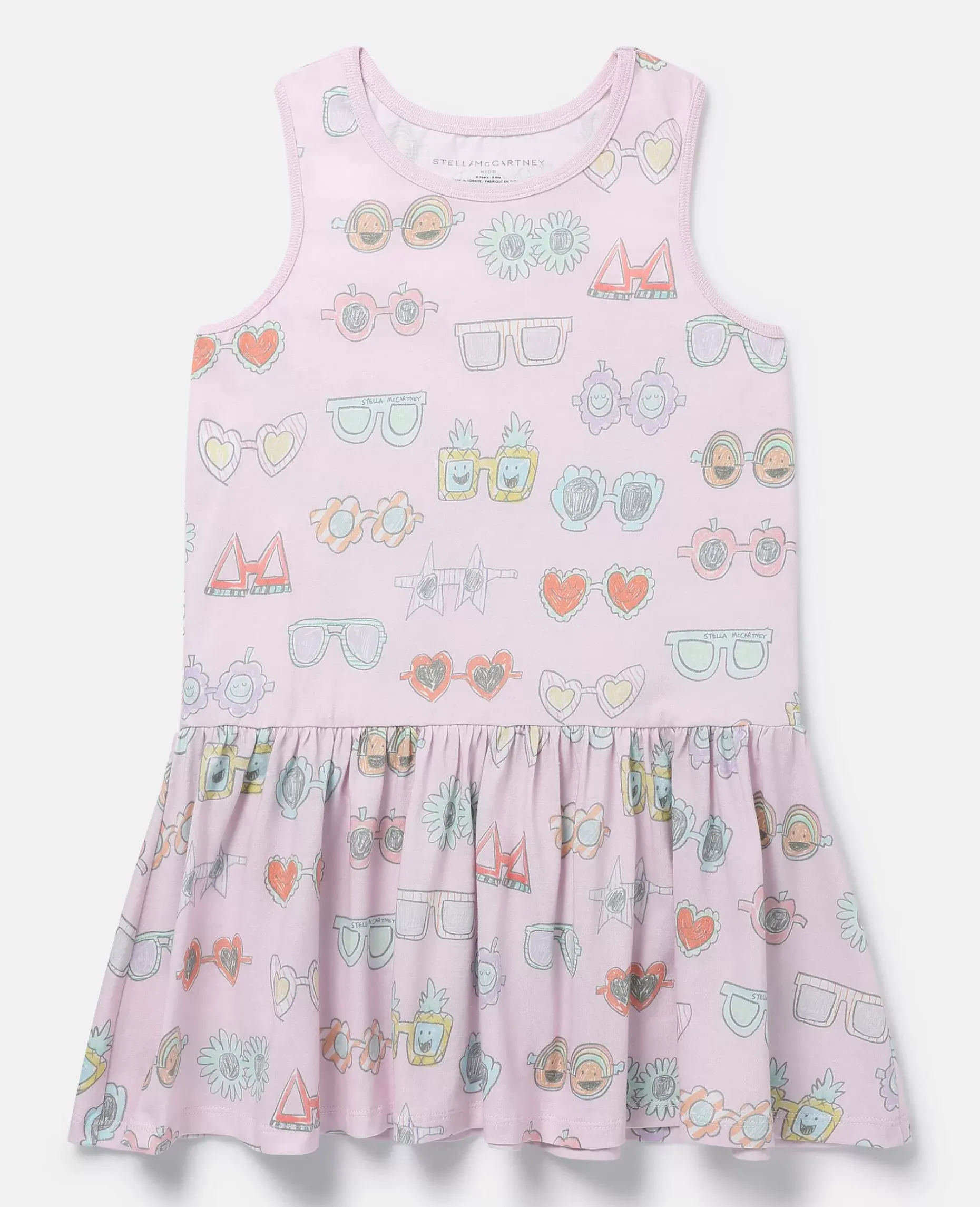 Sunglasses Doodle Print Sleeveless Dress
