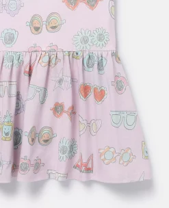 Sunglasses Doodle Print Sleeveless Dress
