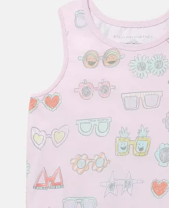 Sunglasses Doodle Print Sleeveless Dress