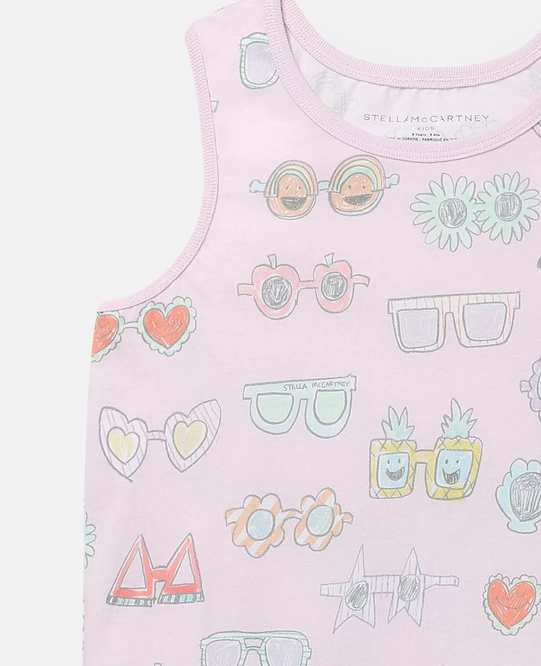 Sunglasses Doodle Print Sleeveless Dress