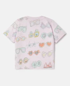 Sunglasses Doodle Print T-Shirt