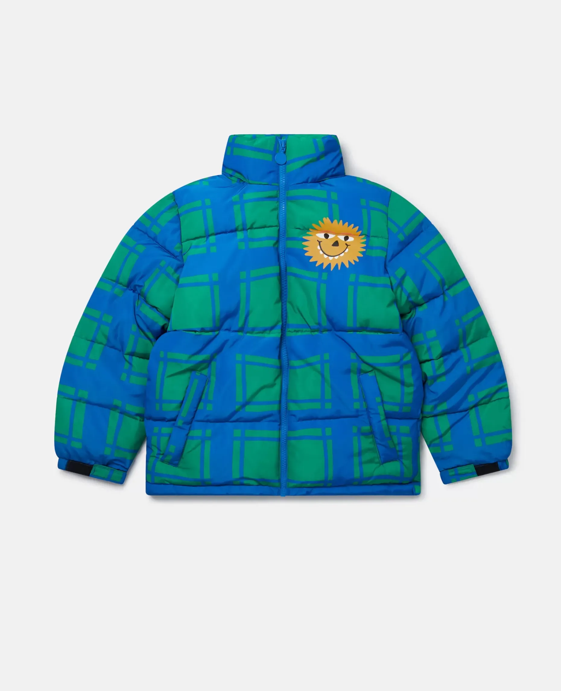 Sunshine Face Checked Puffer Coat