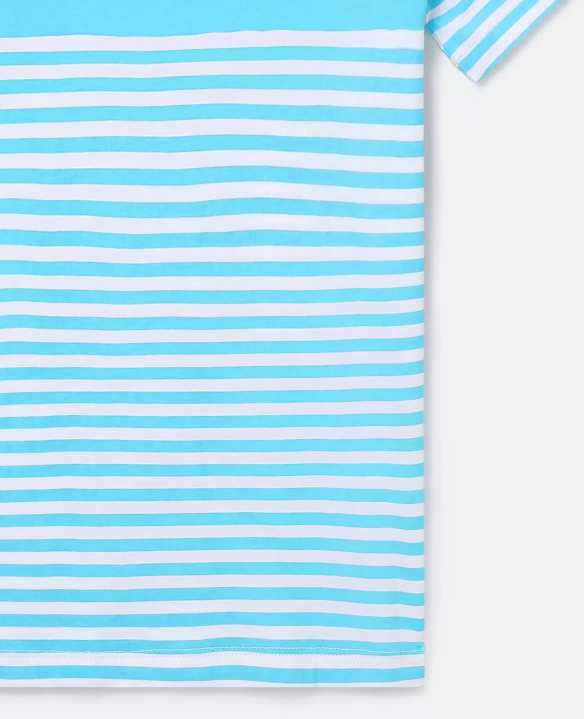 Sunshine Motif Striped T-Shirt
