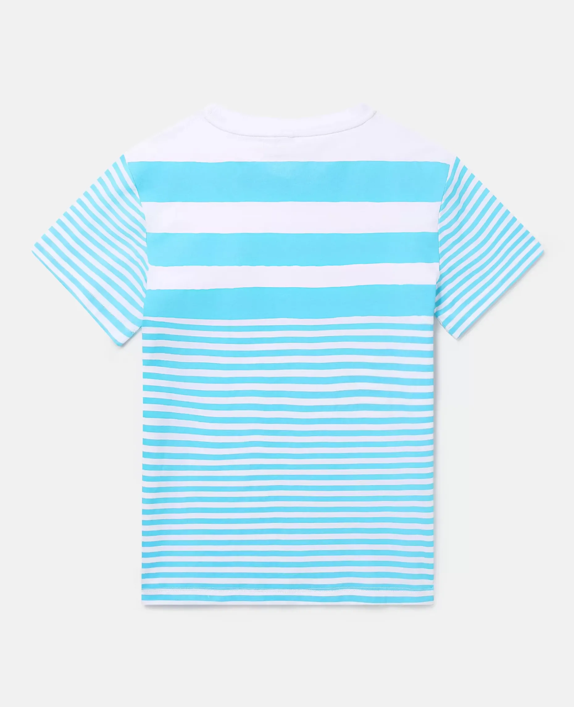 Sunshine Motif Striped T-Shirt