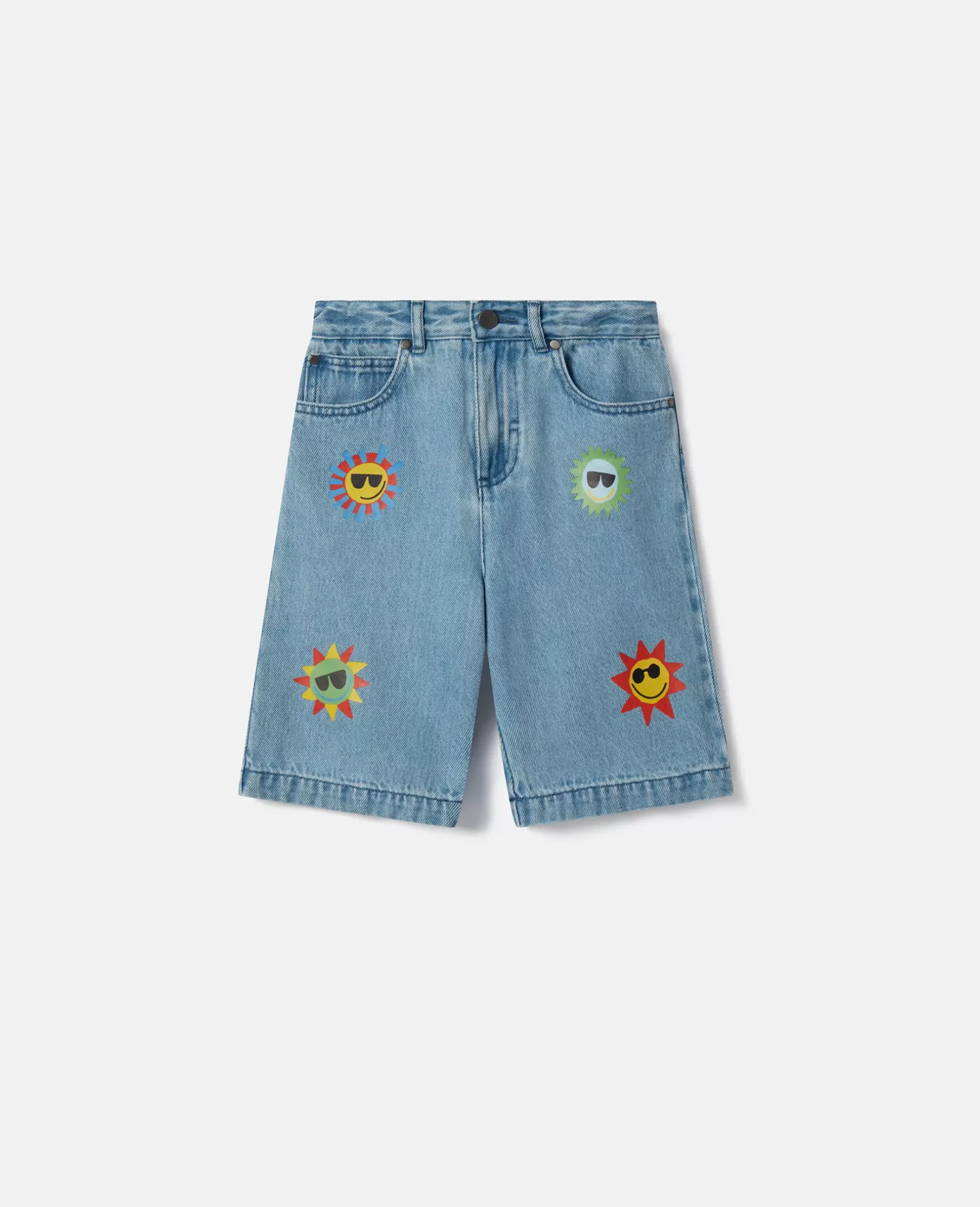 Sunshine Print Denim Shorts