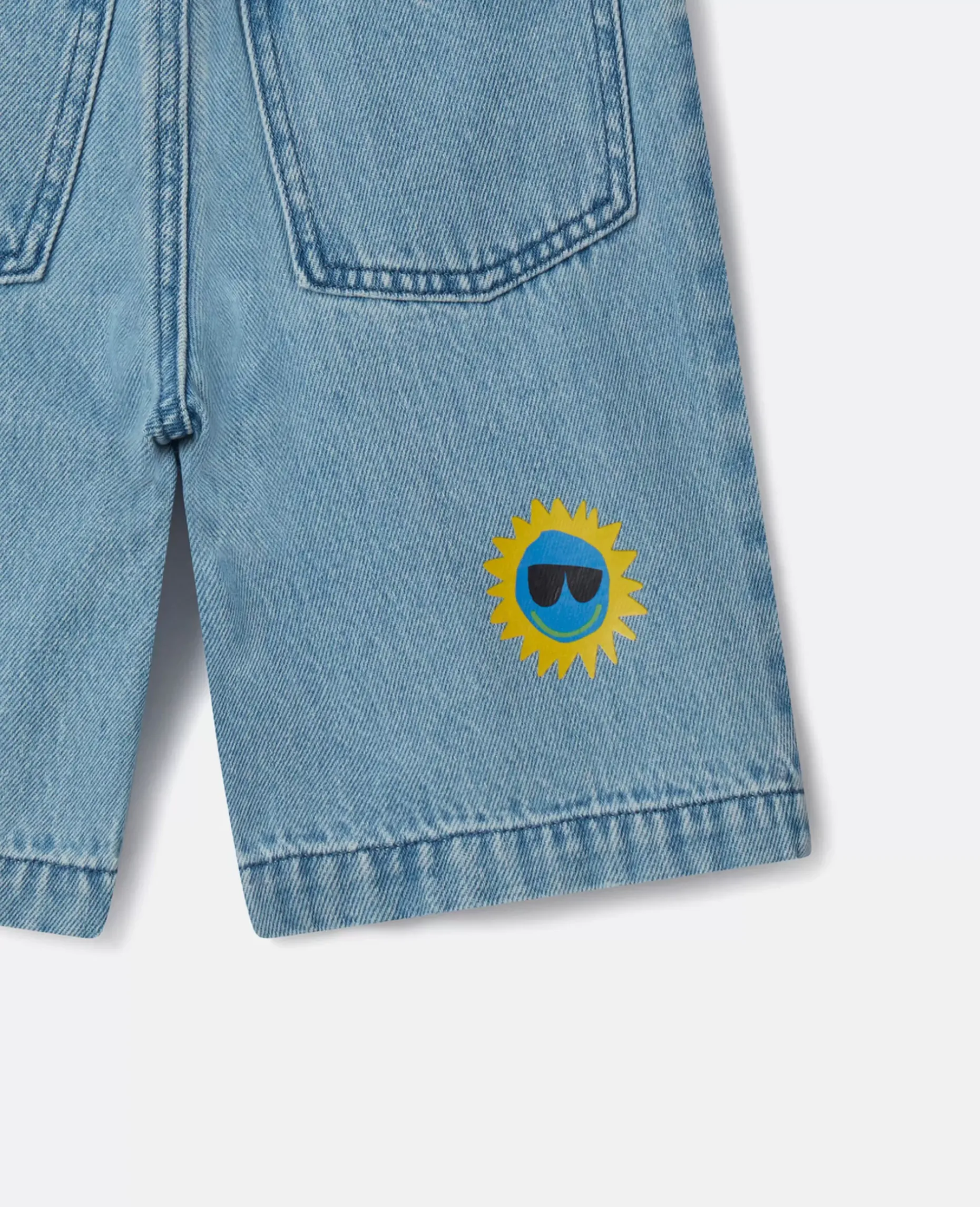 Sunshine Print Denim Shorts