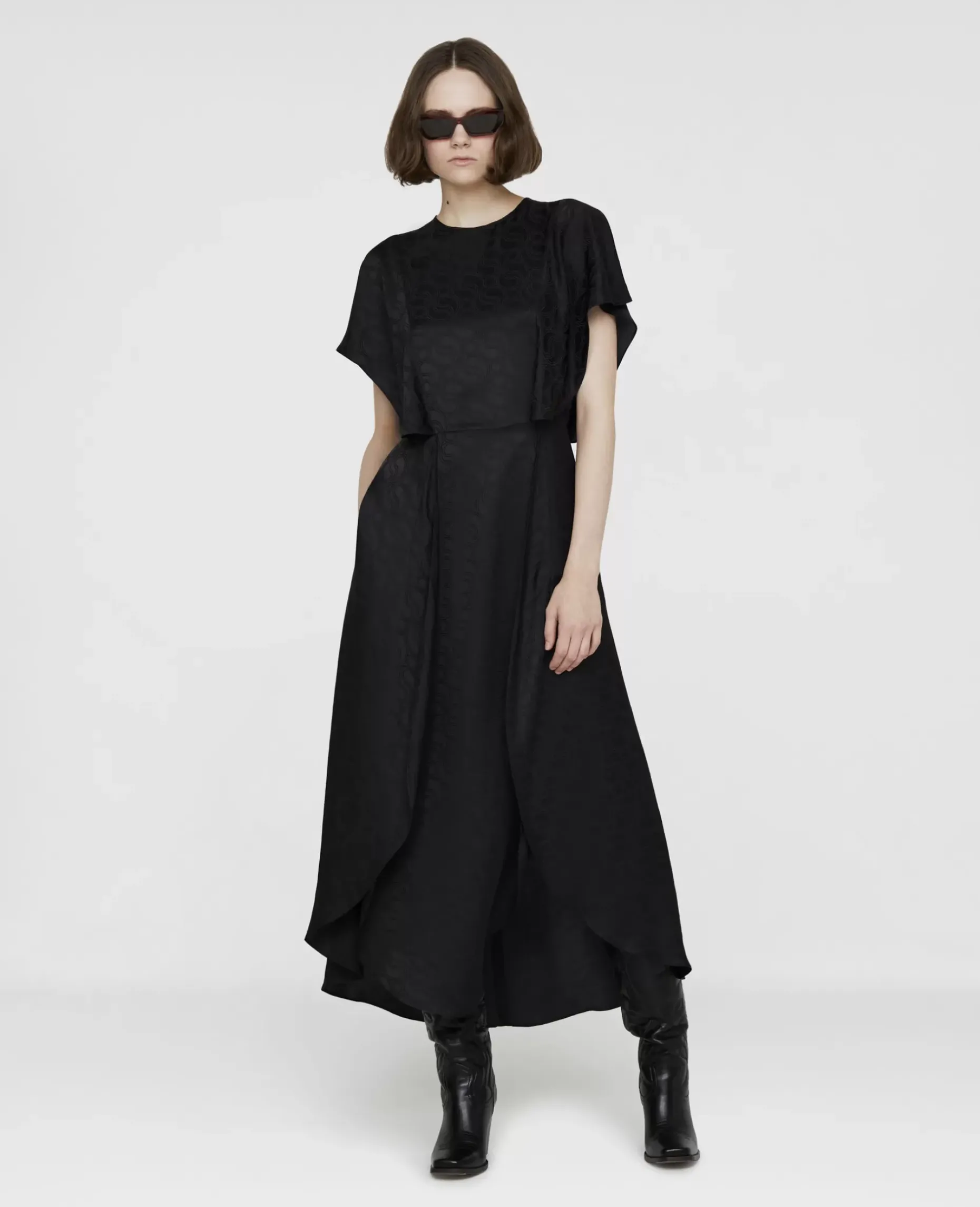 S-Wave Jacquard Maxi Dress